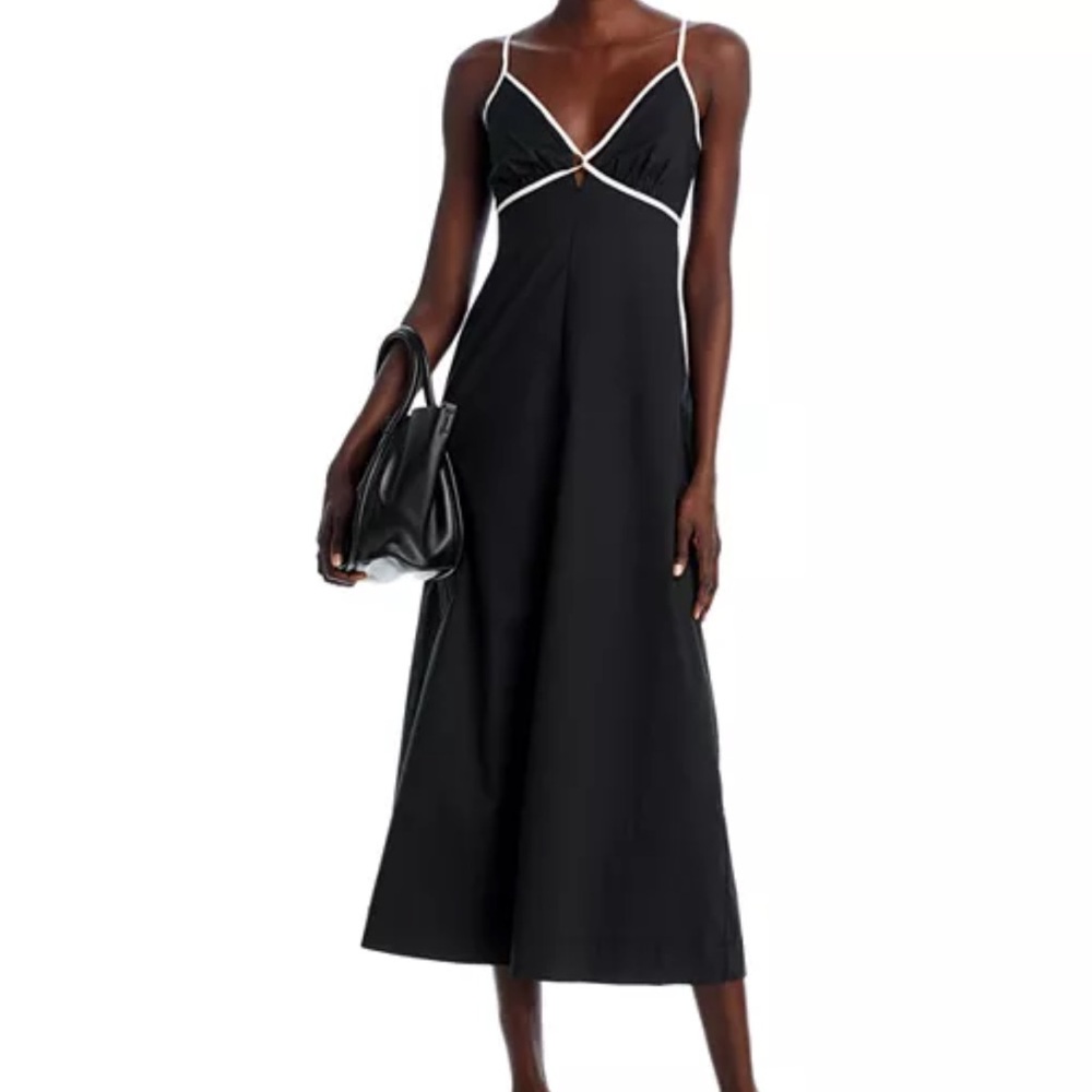 Rails Jessa Contrast Trim Midi Dress L NWT